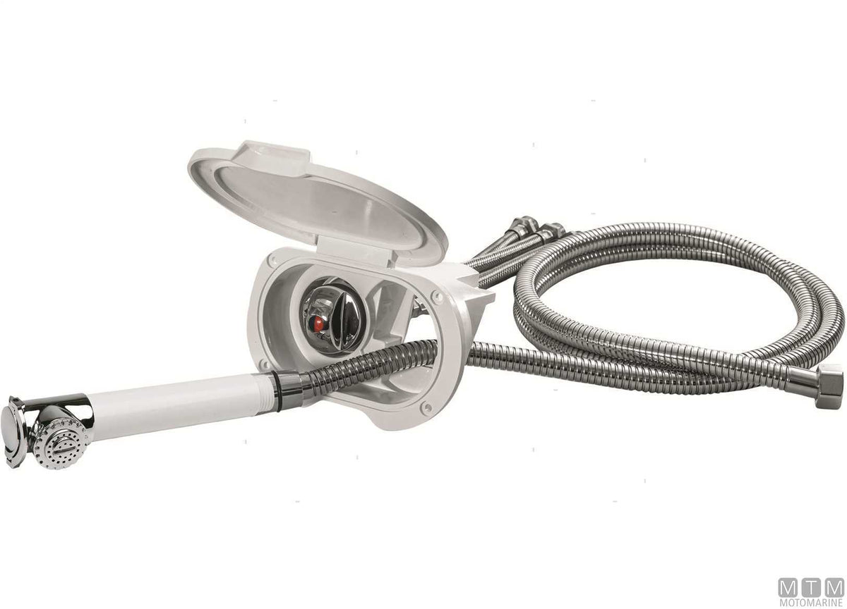 TUBO DOCCIA INOX 2.2M TERMINALI 1/2"-1/2"