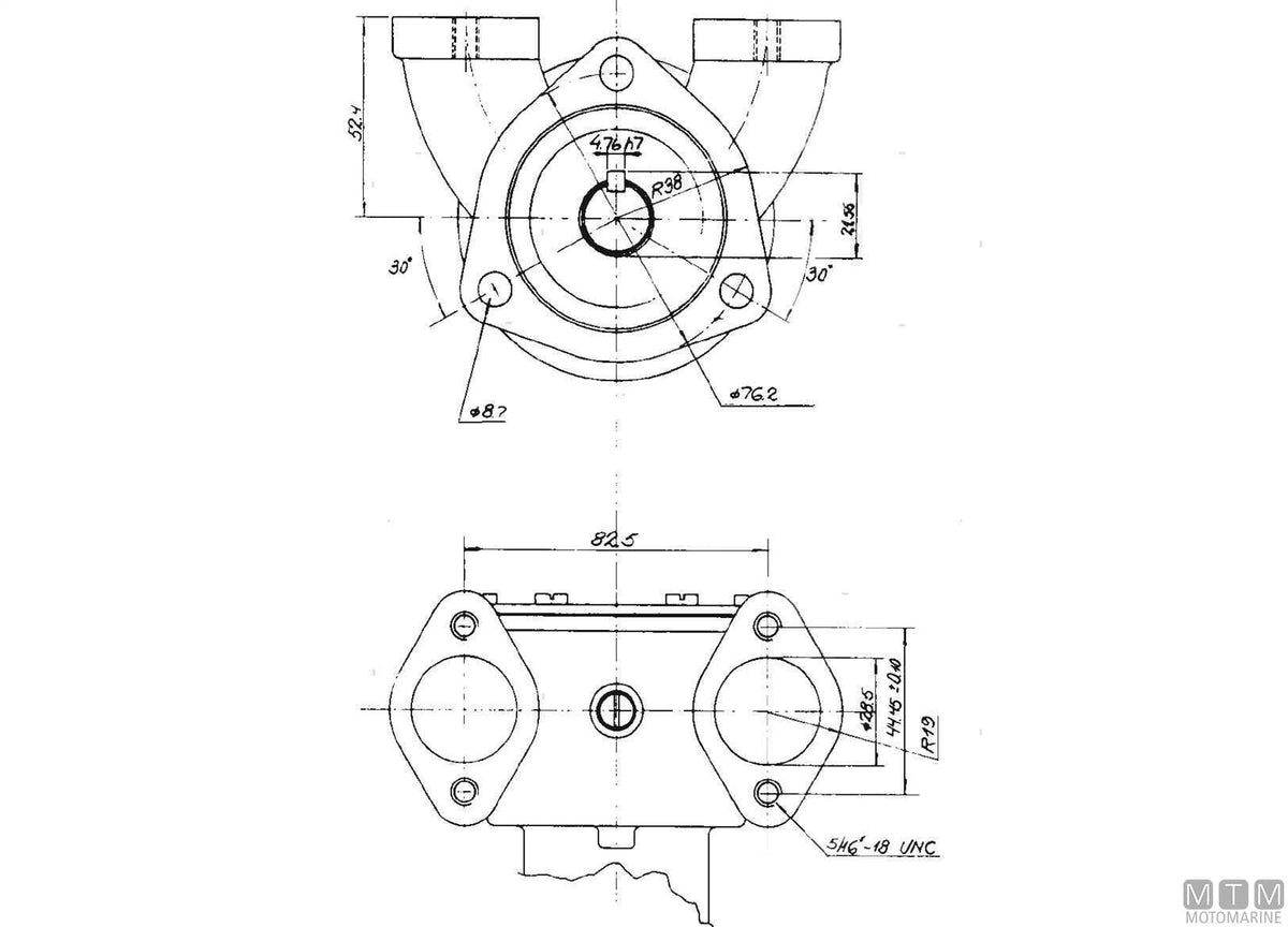 POMPA ACQUA RAFFREDDAMENTO MOTORE JOHNSON F7B-9 (10-24014-01)